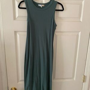 C&C California Sleeveless Green Midi Dress